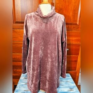 PureJill - cowl neck tunic,  velour, long sleeve, Fall Preview Size: Ladies Larg